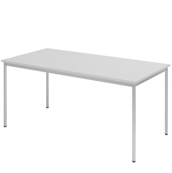 Tisch V-Serie, Fuß eckig, 160 x 80 cm, Grau/Grau